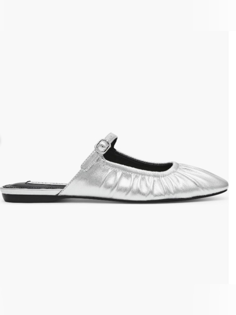 NWOT Steve Madden Gisele Metallic Silver Mary Jane - Picture 2 of 9